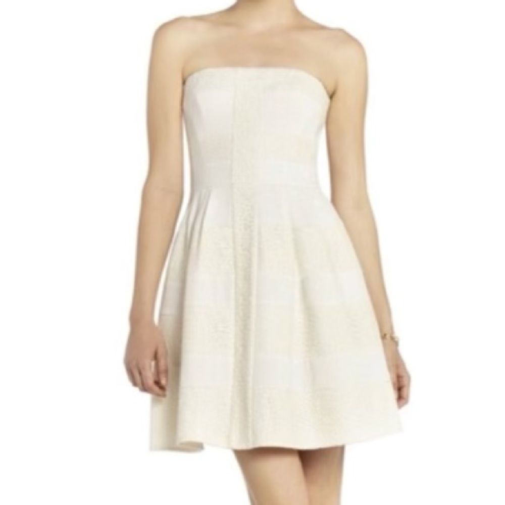 Elegant Strapless White Dress